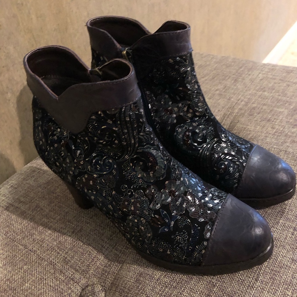 Cute blue booties.
